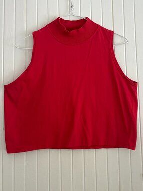 Vintage 1980s Mock Neck Crop Top